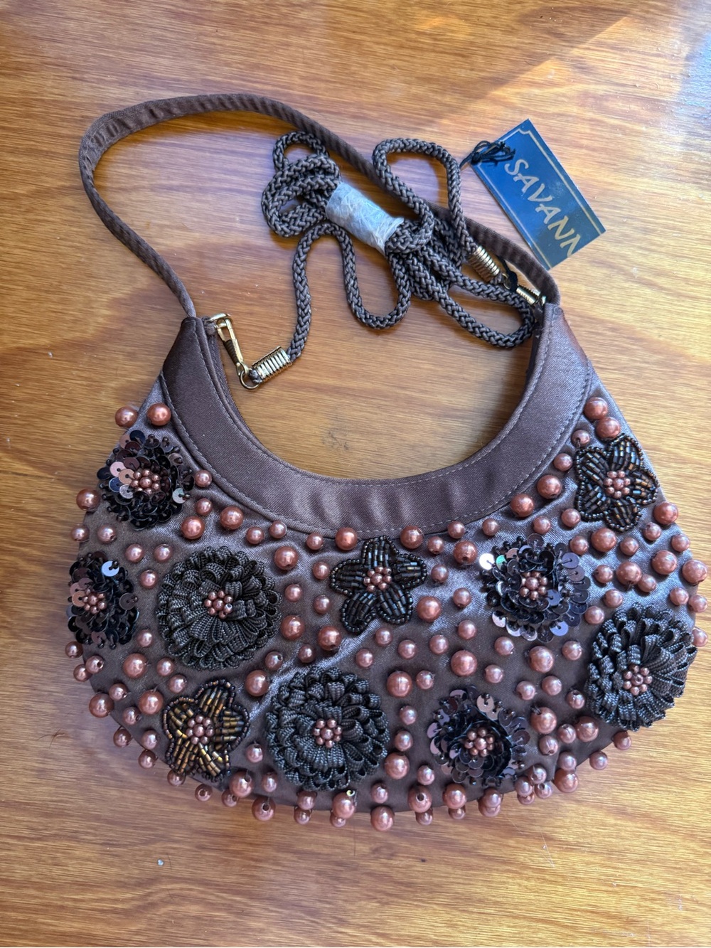 Brand new with tags Beaded Floral Evening Bag